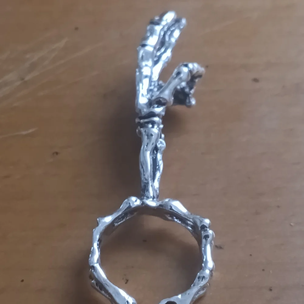 Stainless Steel Skeleton Hand Ring - Picture 2 of 5